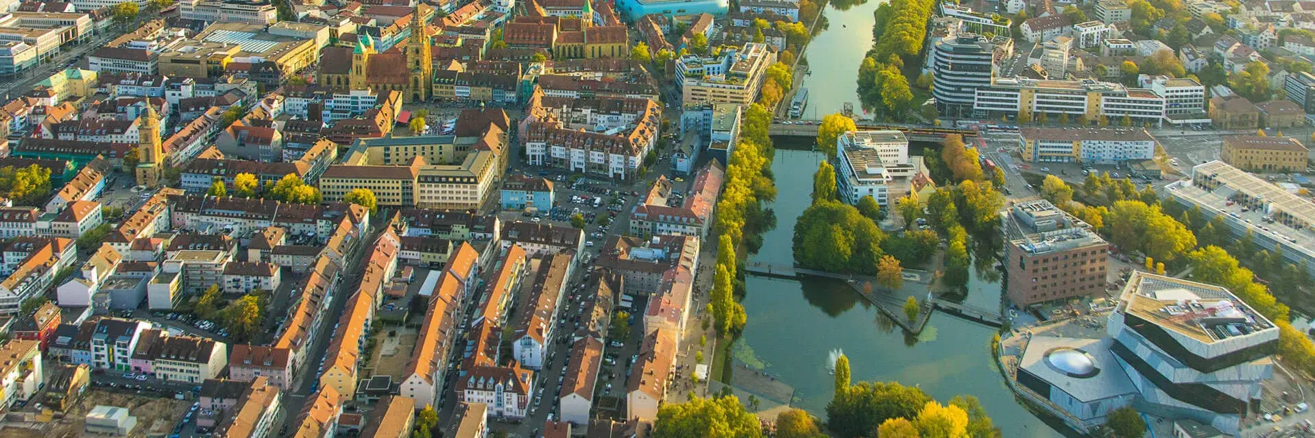 Überblick über Heilbronn von oben