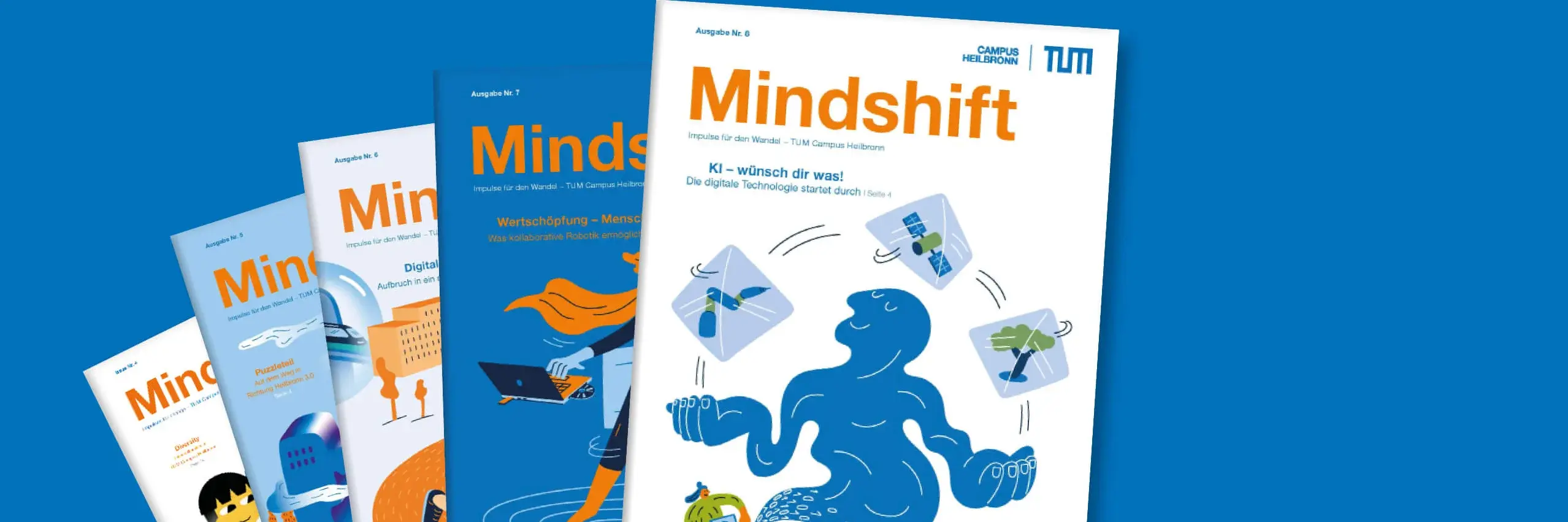 Images of Mindshift magazine covers