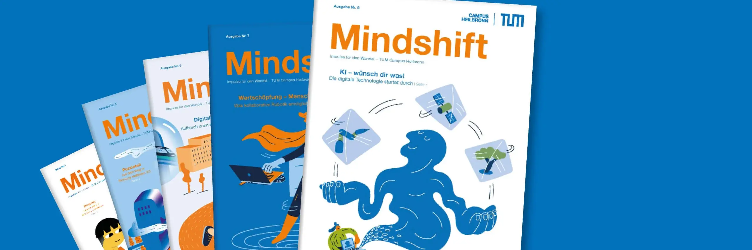 Images of Mindshift magazine covers